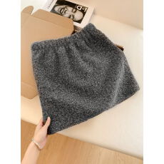 批发实拍  韩版简约圈圈毛加厚半身裙女冬季<b class='q'>新款</b>小个子显瘦a字短裙