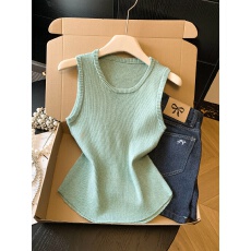 批发实拍  韩系气质圆领<b class='q'>吊带</b><b class='q'>背心</b>女夏季新款修身显瘦<b class='q'>无袖</b>短款内搭上衣