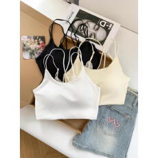 批发法式蕾丝交叉美背吊带背心女2026夏季新款可外穿内搭修身<b class='q'>显瘦</b>上衣