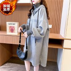 批发官图特价【<b class='q'>牛奶</b><b class='q'>丝</b>复合贝贝绒】秋冬加绒加厚设计感<b class='q'>连衣裙</b>卫衣