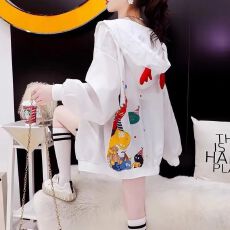 批发官图 特价 【100涤纶】夏季新款<b class='q'>韩版</b>宽松胖MM开衫防晒上衣外套