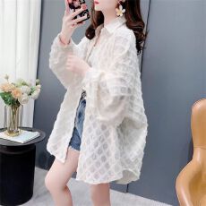 批发官图 特价 【100涤纶】夏季<b class='q'>韩版</b>提花polo领上衣防晒外套