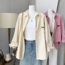 批发特惠【纯棉洗水牛仔】春秋新款刺绣宽松300斤衬衫上<b class='q'>衣外套</b>