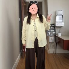 批发特惠【原版面料】春夏韩版小清新<b class='q'>假两件</b>翻领长袖<b class='q'>衬衫</b>