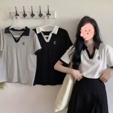 特惠精棉1×1 92棉 8氨纶夏季新款百搭遮肉Polo衫T恤上衣