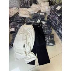 批发韩版时髦字母2025秋冬新品绑带阔腿休闲<b class='q'>裤</b>