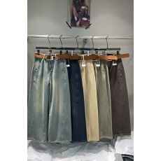 批发韩系高腰宽松显瘦加厚加绒直筒女高腰牛仔阔腿复合拖地<b class='q'>裤</b>