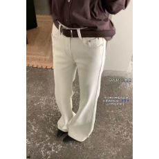 批发SANMU叁目家2025秋冬高腰弹力时尚植绒微喇牛仔<b class='q'>裤</b>女显瘦长<b class='q'>裤</b>女<b class='q'>裤</b>