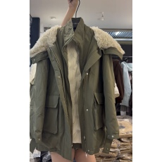 批发2025新品赵露思同款羽绒军绿色外套