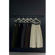 批发十三行配腰带/复古加绒毛呢西装<b class='q'>裤</b>女冬宽松百搭阔腿<b class='q'>裤</b>