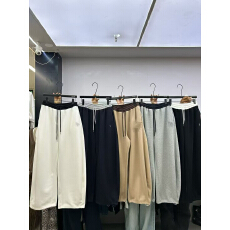 批发新款2025秋冬新品撞色复合绒阔腿长<b class='q'>裤</b>