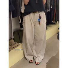 批发韩国女装不费力的松弛感复古百搭显瘦工装<b class='q'>裤</b>休闲<b class='q'>裤</b>