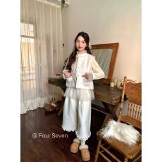 批发优质毛呢2025超有品韩百搭花边斜纹<b class='q'>裤</b>休闲<b class='q'>裤</b>