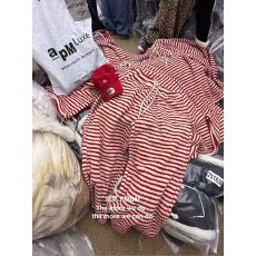 批发2025年冬季新款松紧腰抽绳洋气条纹加绒运动长<b class='q'>裤</b>女