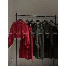 批发冬新款复古美式加厚加绒重工铆钉连帽卫衣外套阔腿<b class='q'>裤</b><b class='q'>拖地</b>长<b class='q'>裤</b>套<b class='q'>装</b>