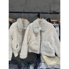 批发opening自制 冬日暖绒 毛领保暖厚款韩系羊羔毛外套<b class='q'>女</b>冬<b class='q'>夹克</b>上衣