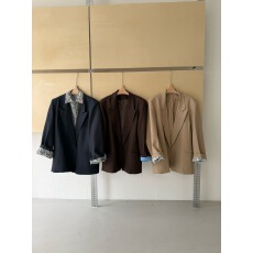 批发时髦慵懒垫肩廓形宽松oversize外套西装<b class='q'>西服</b>中长百搭休闲大版春
