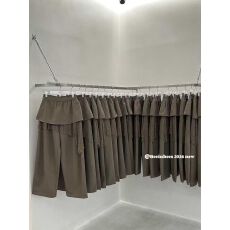 批发韩系叠穿假两件蕾丝拼接直筒<b class='q'>裤</b>早春小众复古腰封屁帘显瘦阔腿长<b class='q'>裤</b>