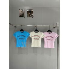 批发<b class='q'>韩国</b>东大门<b class='q'>代购</b>2026春新款显瘦圆领套头字母印花短袖<b class='q'>T</b><b class='q'>恤</b>垫肩上衣