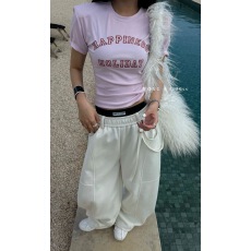 批发<b class='q'>韩国</b>东大门<b class='q'>代购</b>2026春季 时尚百搭字母印花修身圆领垫肩短袖<b class='q'>T</b><b class='q'>恤</b>