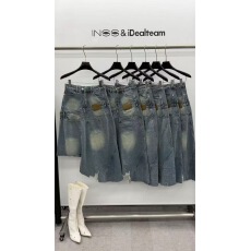 批发26早<b class='q'>春</b> 韩系不规则牛仔半身长裙