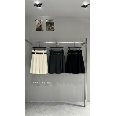 批发定制面料风格雷系a字百褶裙女<b class='q'>春</b>新款垂坠显瘦半身裙子（配腰带）