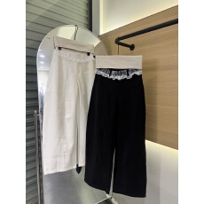 批发26年早春蕾丝花边拼接阔腿休闲裤<b class='q'>裤子</b>