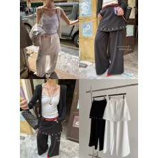 批发韩系重工钉珠裙<b class='q'>裤</b>披帘设计西<b class='q'>裤</b>