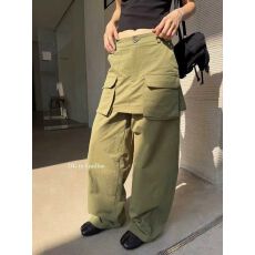 批发十三行2026夏季新款美式<b class='q'>裤</b>裙屁帘拼接假两件工装风直筒休闲<b class='q'>裤</b>