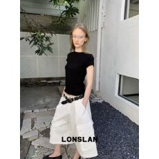 批发LONSLAN 2026春夏新品多口袋百搭阔腿休闲7分<b class='q'>裤</b>