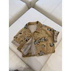 批发<b class='q'>韩国</b>东大门2026新款时尚百搭显瘦气质重工钉珠短款<b class='q'>牛仔</b><b class='q'>外套</b>女潮