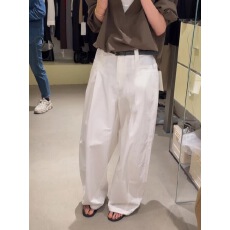 批发老钱极简风白色大码休闲长<b class='q'>裤</b>2026夏季松弛感时尚洋气垂坠感阔腿<b class='q'>裤</b>