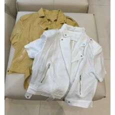 批发夏季新款时尚<b class='q'>休闲</b>风工装防晒天丝亚麻短<b class='q'>外套</b>女上衣夹克