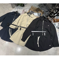 批发26秋季新款抽绳翻领拉链夹克短款外套休闲短裙套装