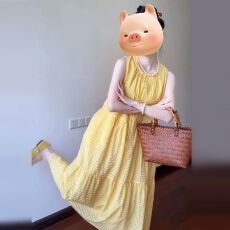 批发气质黄色显瘦a字无袖<b class='q'>背心</b>连衣裙子长裙女夏季2026海边度假风穿搭