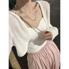 批发冰丝针织防晒<b class='q'>开衫</b><b class='q'>女</b>薄款披肩夏季配吊带连衣裙外搭罩衫上衣