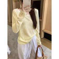 批发黄色<b class='q'>宽松</b>内搭防晒针织罩衫女夏新款超好看薄款单穿打底上衣