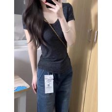 批发已出货（<b class='q'>莫代尔</b>面料 260克 ）简约百搭辣妹上衣