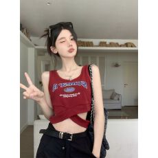 批发已出货 （<b class='q'>莫代尔</b>面料 260克 ）不规则吊带背心上衣