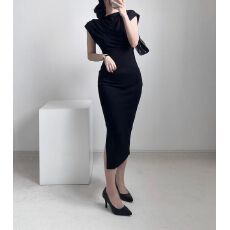 批发气质短袖连衣裙女装上衣一字肩修身性感<b class='q'>显瘦</b>高腰长裙子包臀裙内搭