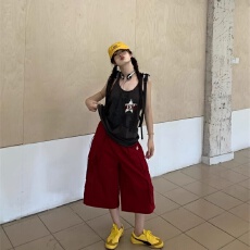 批发【40支莱雅消光1*1罗纹】印花<b class='q'>T</b><b class='q'>恤</b>女夏季松弛感休闲运动百搭无袖上