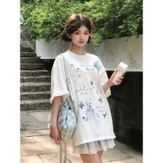 批发[索罗那] 韩国2026夏季新款<b class='q'>女童</b>甜美T<b class='q'>恤</b>儿童夏装<b class='q'>短裙</b>上衣两件套