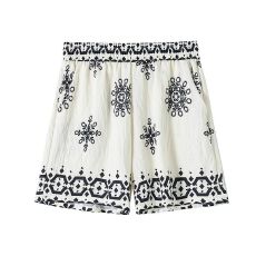 批发【原版做工】民族风碎花休闲裤女夏装2026年夏季新款百搭显瘦阔腿