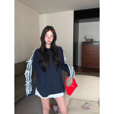 批发【原版做工】圆领<b class='q'>卫衣</b><b class='q'>长袖</b>T恤女2026春秋设计感韩系中长款上衣