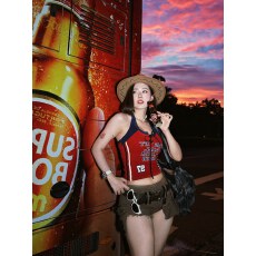 批发【实价】【莫代尔】美式复古辣妹挂脖背心夏修身显瘦外穿吊带上衣