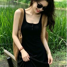 批发已出货吊带连衣裙女夏季新款垂感百搭显瘦<b class='q'>背心</b><b class='q'>长裙</b>子