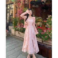 批发已出货<b class='q'>连衣裙</b>两件套春季新款仙气海边度假长裙
