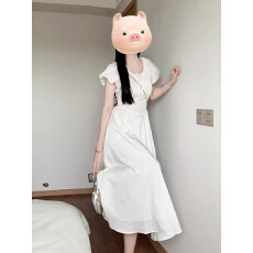 批发已出货初恋小白裙法式<b class='q'>泡泡袖</b><b class='q'>连衣裙</b>子女夏季2026新款小个子高级
