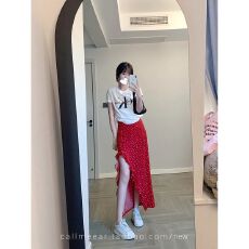 批发已出货不规则<b class='q'>荷叶边</b><b class='q'>半身裙</b>夏季小众复古碎花裙小众设计高腰包臀裙