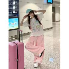 批发已出货夏季新款<b class='q'>甜美</b>可爱卡通印花短袖女